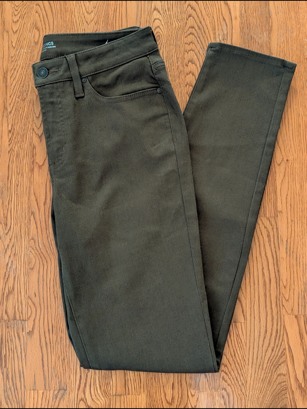 Chico's Dark Olive Green Denim Jeggings Skinny Jeans